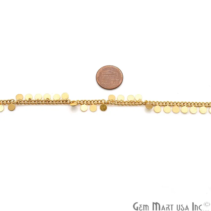 Necklaces GemmartUSA Round Finding Gold Plated Station Rosary Chain