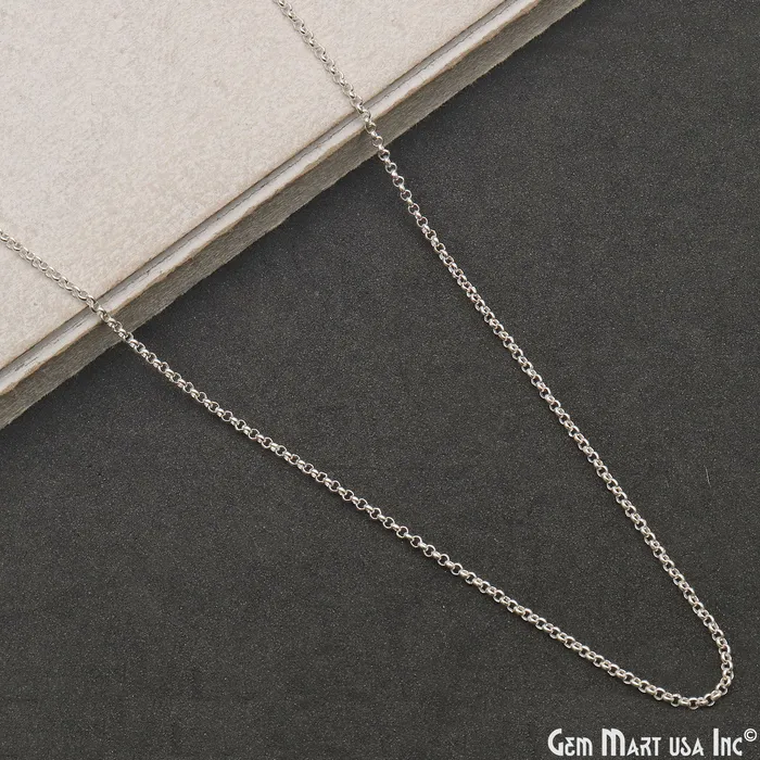 Necklaces GemMartUSA Sleek Cable Chain Necklace 18 Inch With Lobster Claw Clasp Necklaces GemMartUSA Sleek Cable Chain Necklace 18 Inch With Lobster Claw Clasp