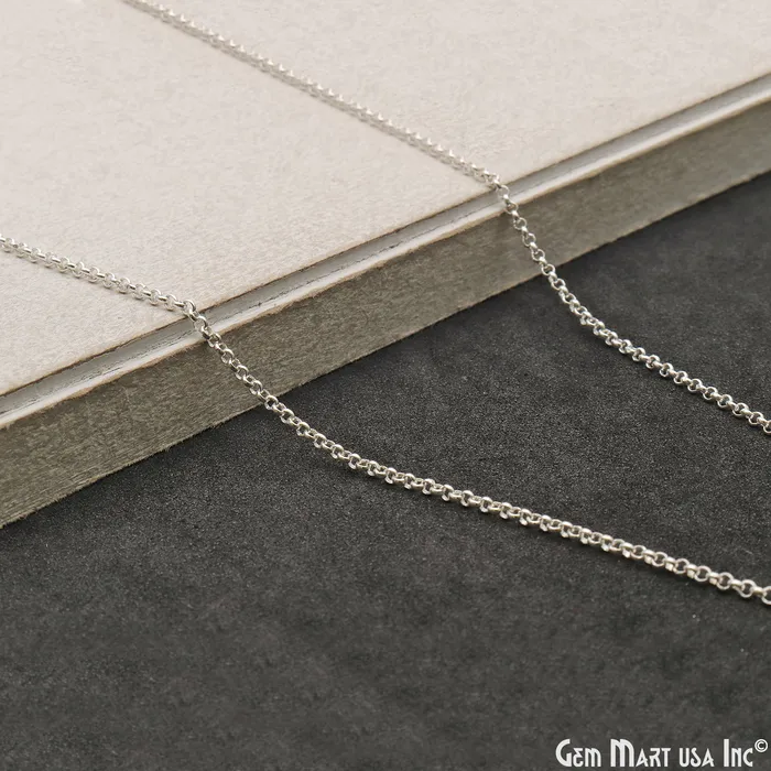 Necklaces GemMartUSA Sleek Cable Chain Necklace 18 Inch With Lobster Claw Clasp Necklaces GemMartUSA Sleek Cable Chain Necklace 18 Inch With Lobster Claw Clasp