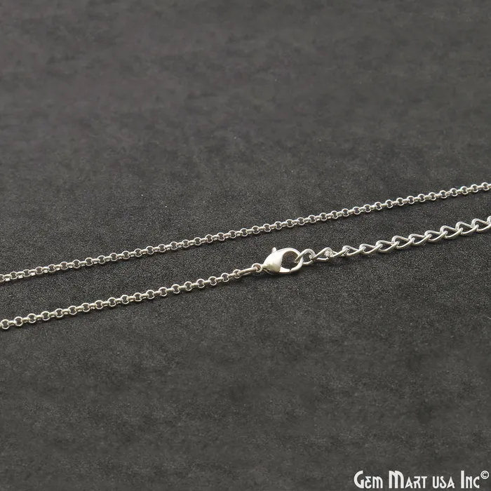 Necklaces GemMartUSA Sleek Cable Chain Necklace 18 Inch With Lobster Claw Clasp Necklaces GemMartUSA Sleek Cable Chain Necklace 18 Inch With Lobster Claw Clasp