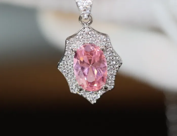 Necklaces Lab Diamonds London Pink Diamond Necklace Pink Diamond Pendant