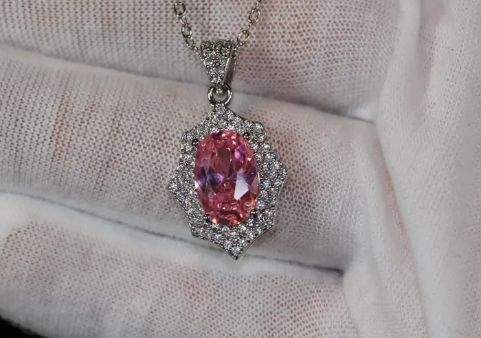 Necklaces Lab Diamonds London Pink Diamond Necklace Pink Diamond Pendant