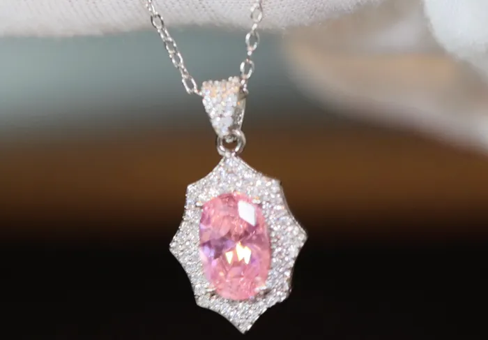 Necklaces Lab Diamonds London Pink Diamond Necklace Pink Diamond Pendant