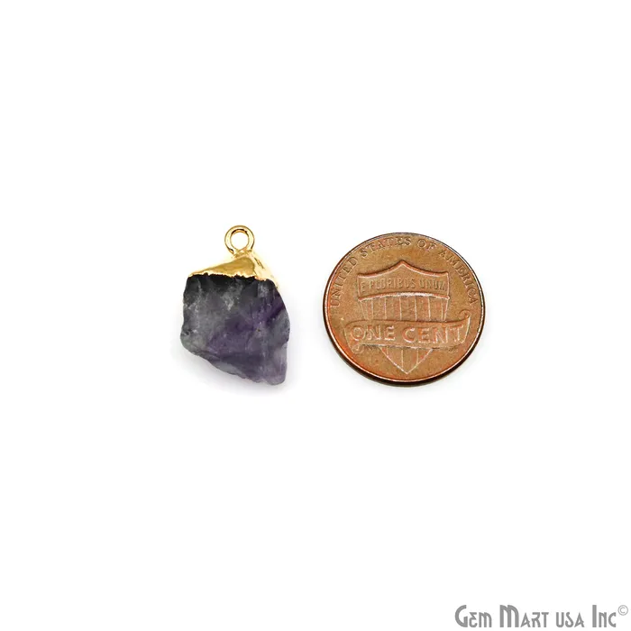 Necklaces Rough Gemstone Necklace Pendant 20x12mm Single Bail Raw Free From Gold Electroplated Gemstone GemMartUSA Necklaces Rough Gemstone Necklace Pendant 20x12mm Single Bail Raw Free From Gold Electroplated Gemstone GemMartUSA