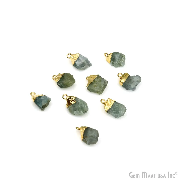 Necklaces Rough Gemstone Necklace Pendant 20x12mm Single Bail Raw Free From Gold Electroplated Gemstone GemMartUSA Necklaces Rough Gemstone Necklace Pendant 20x12mm Single Bail Raw Free From Gold Electroplated Gemstone GemMartUSA