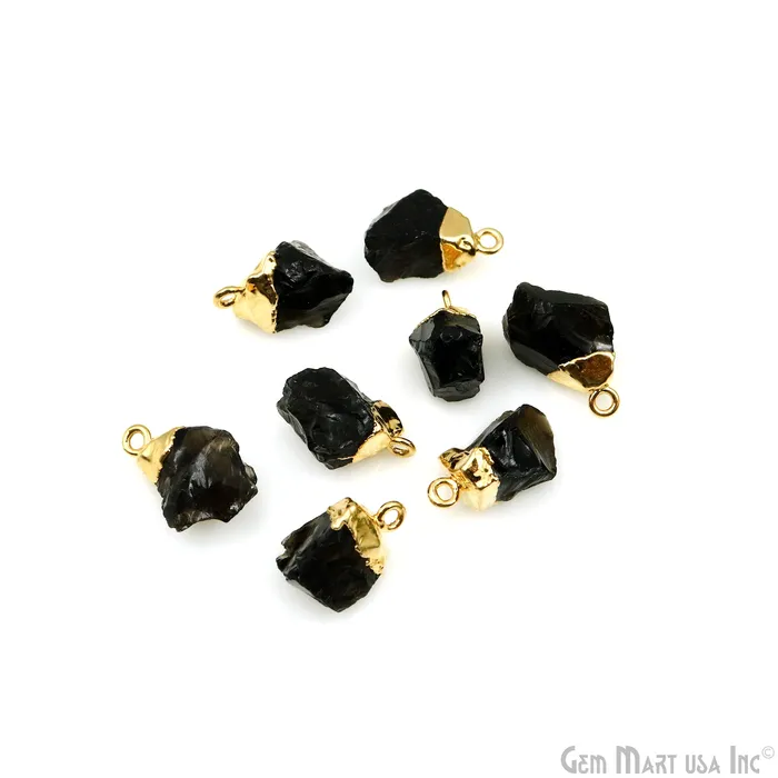 Necklaces Rough Gemstone Necklace Pendant 20x12mm Single Bail Raw Free From Gold Electroplated Gemstone GemMartUSA Necklaces Rough Gemstone Necklace Pendant 20x12mm Single Bail Raw Free From Gold Electroplated Gemstone GemMartUSA
