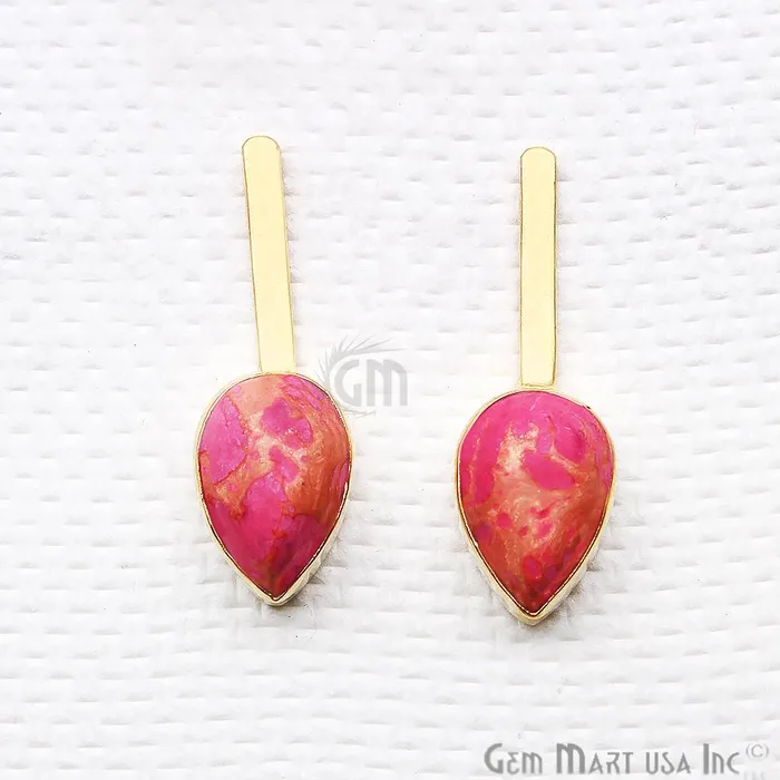 Pear Shape 9x27mm Gold Plated Gemstone Dangle Stud Earrings Pick your Gemstone 901741 GemMartUSA Earrings Pear Shape 9x27mm Gold Plated Gemstone Dangle Stud Earrings Pick your Gemstone 901741 GemMartUSA Earrings