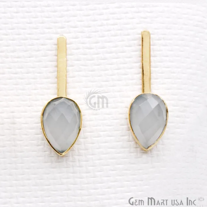 Pear Shape 9x27mm Gold Plated Gemstone Dangle Stud Earrings Pick your Gemstone 901741 GemMartUSA Earrings Pear Shape 9x27mm Gold Plated Gemstone Dangle Stud Earrings Pick your Gemstone 901741 GemMartUSA Earrings