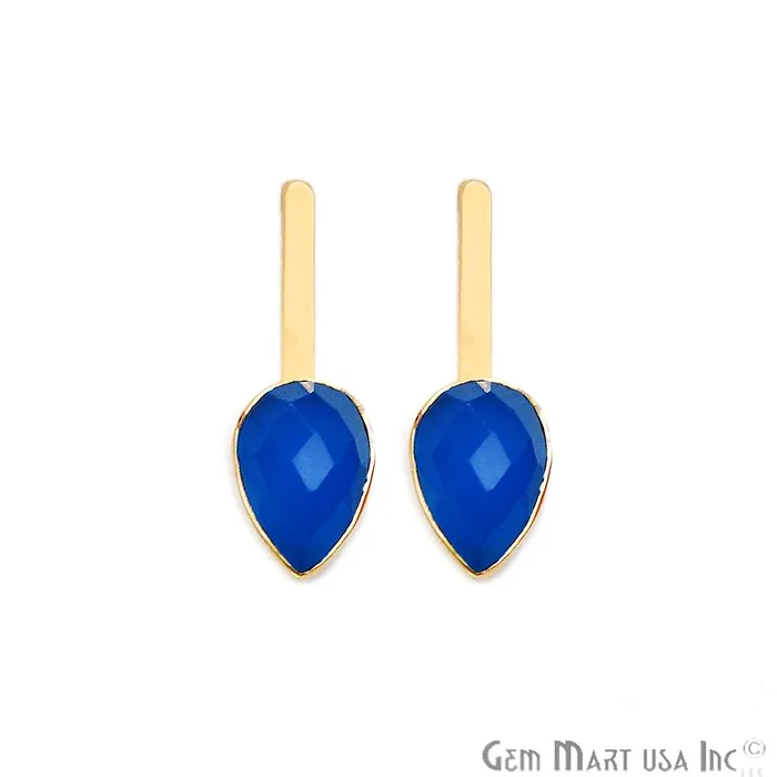 Pear Shape 9x27mm Gold Plated Gemstone Dangle Stud Earrings Pick your Gemstone 901741 GemMartUSA Earrings Pear Shape 9x27mm Gold Plated Gemstone Dangle Stud Earrings Pick your Gemstone 901741 GemMartUSA Earrings