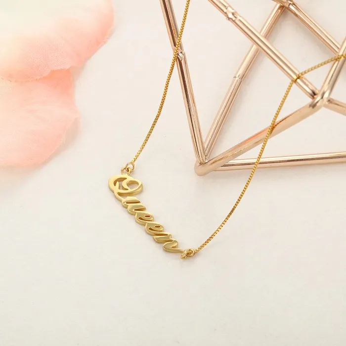 Personalized Copper Customized Nameplate Pendant Necklace 3 Color Option Fashion Jewelry Gift for Women customjewelryan Necklaces