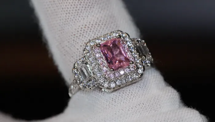 Pink Diamond Ring Pink Diamond Engagement Ring Womens Pink Diamond Ring Promise Ring Womens Engagement Ring Womens Fashion Ring My Store Rings