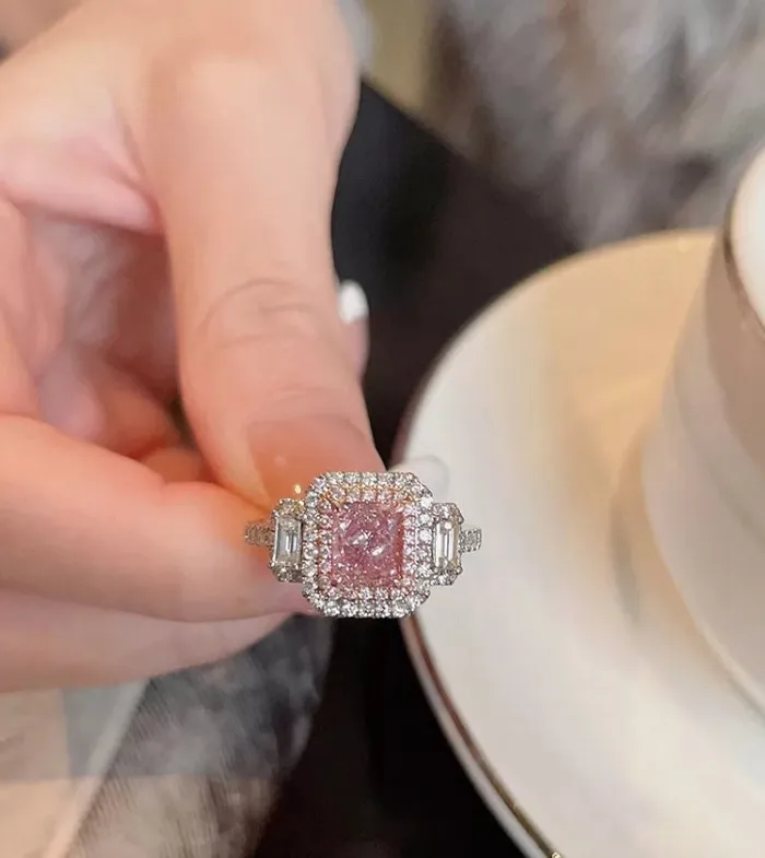 Pink Diamond Ring Pink Diamond Engagement Ring Womens Pink Diamond Ring Promise Ring Womens Engagement Ring Womens Fashion Ring My Store Rings