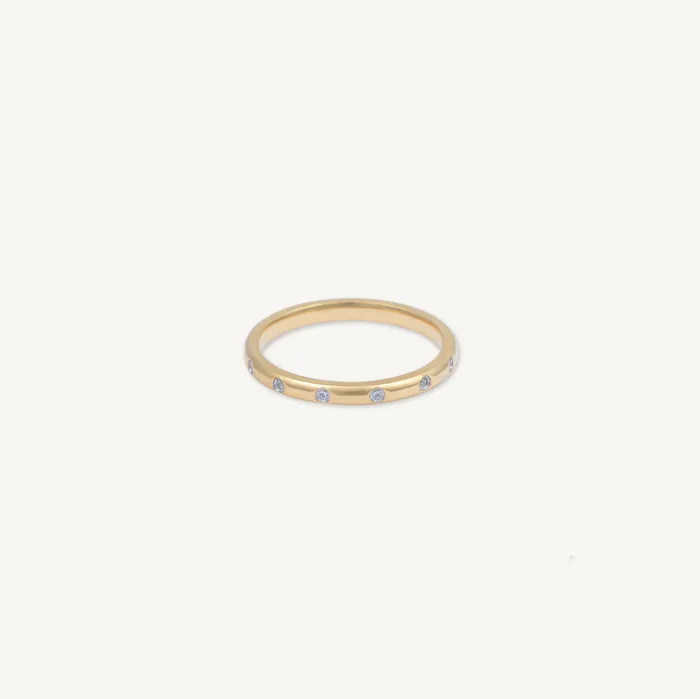 Rings Camile Stone Sapphire Station Stacking Band Ring