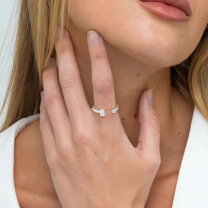 Rings Molten Opal Open Ring Camile Stone Rings Molten Opal Open Ring Camile Stone