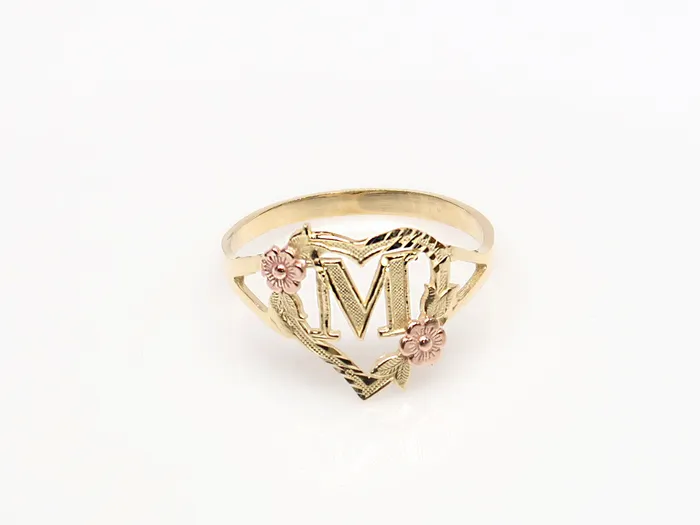 Rings My Jewelry Plaza 10K Gold Flower Heart Initial Ring AZ Yellow Rose Gold Letter Ring Alphabet Ring Real Gold Initial Ring Rings My Jewelry Plaza 10K Gold Flower Heart Initial Ring AZ Yellow Rose Gold Letter Ring Alphabet Ring Real Gold Initial Ring