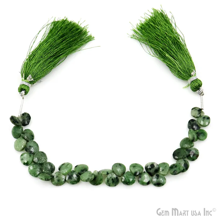 Ruby Zoisite Heart Beads 7 Inch Gemstone Strands Drilled Strung Briolette Beads Heart Shape 7mm GemMartUSA Necklaces Ruby Zoisite Heart Beads 7 Inch Gemstone Strands Drilled Strung Briolette Beads Heart Shape 7mm GemMartUSA Necklaces