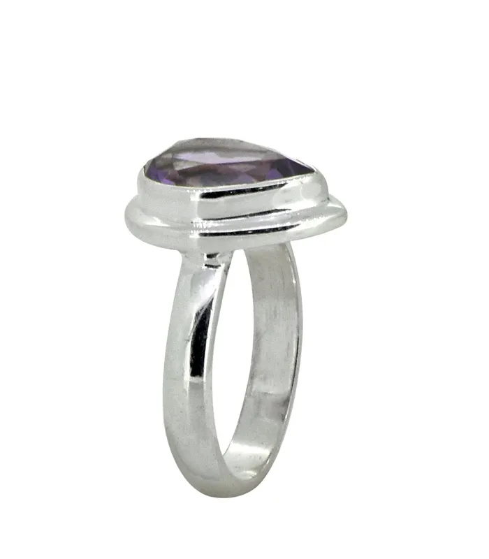 YoTreasure Rings Amethyst Solid 925 Sterling Silver Ring Jewelry