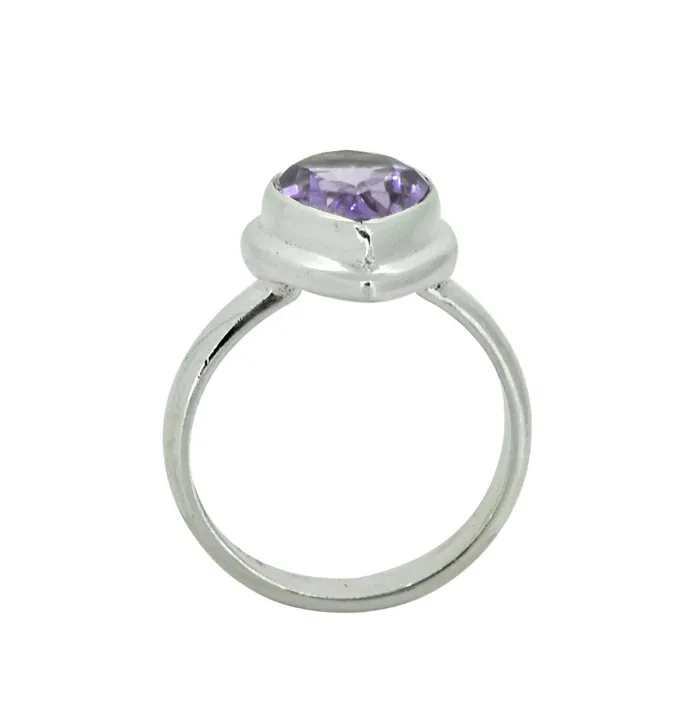 YoTreasure Rings Amethyst Solid 925 Sterling Silver Ring Jewelry