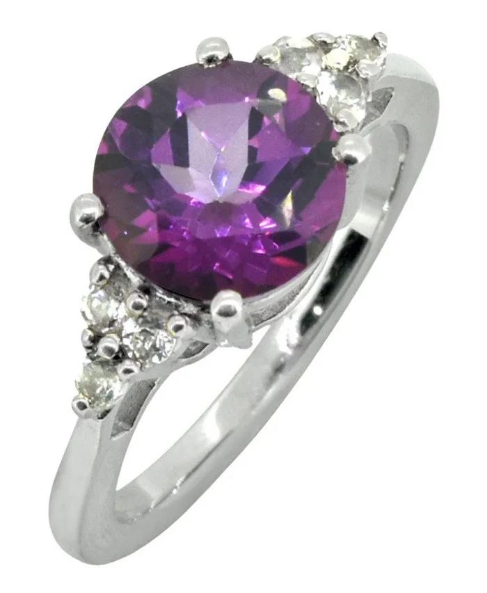 YoTreasure Rings Coated Purple Topaz Solid 925 Sterling Silver Ring Jewelry YoTreasure Rings Coated Purple Topaz Solid 925 Sterling Silver Ring Jewelry