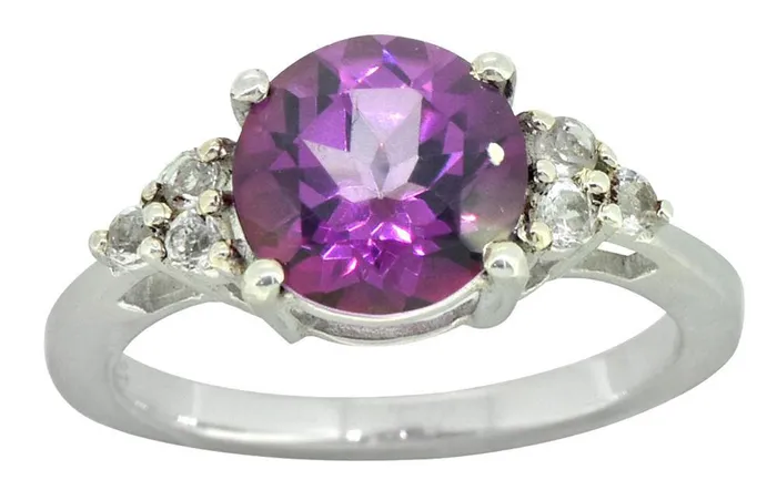 YoTreasure Rings Coated Purple Topaz Solid 925 Sterling Silver Ring Jewelry