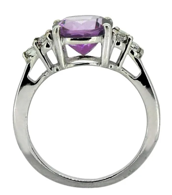 YoTreasure Rings Coated Purple Topaz Solid 925 Sterling Silver Ring Jewelry
