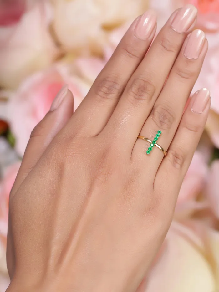 YoTreasure Rings Green Onyx Solid 925 Sterling Silver Gold Plated Ring Jewelry YoTreasure Rings Green Onyx Solid 925 Sterling Silver Gold Plated Ring Jewelry
