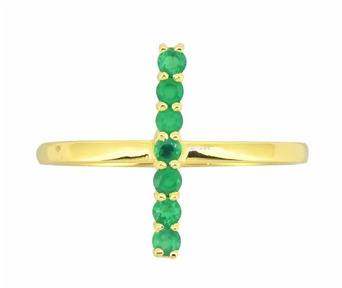 YoTreasure Rings Green Onyx Solid 925 Sterling Silver Gold Plated Ring Jewelry YoTreasure Rings Green Onyx Solid 925 Sterling Silver Gold Plated Ring Jewelry