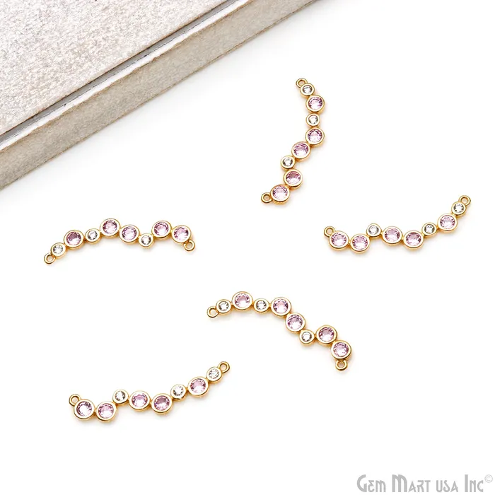 Zircon Gold Bezel Bar Necklace Bar Pendant 32x4mm Double Bail Necklace GemMartUSA Necklaces Zircon Gold Bezel Bar Necklace Bar Pendant 32x4mm Double Bail Necklace GemMartUSA Necklaces