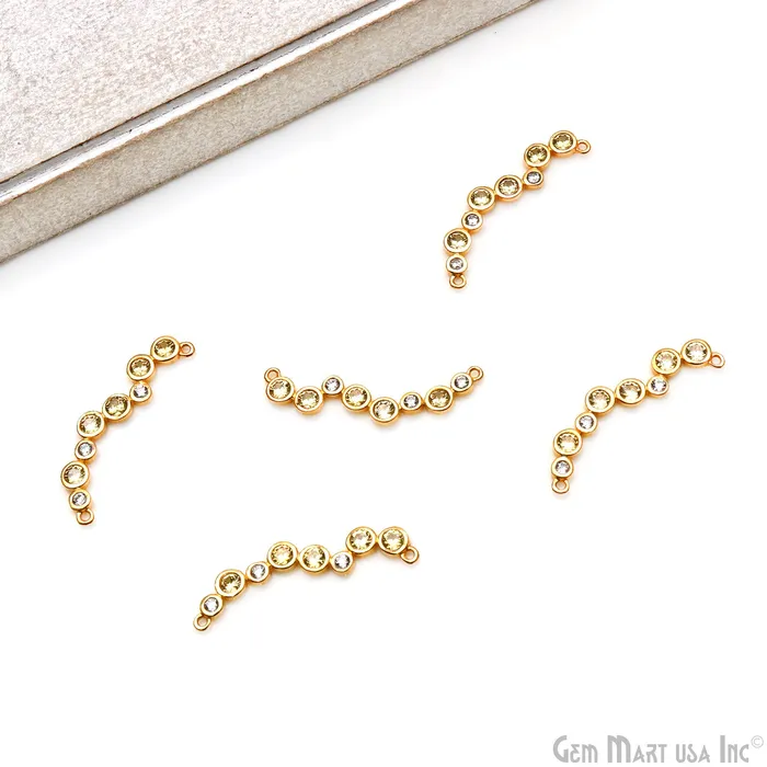 Zircon Gold Bezel Bar Necklace Bar Pendant 32x4mm Double Bail Necklace GemMartUSA Necklaces Zircon Gold Bezel Bar Necklace Bar Pendant 32x4mm Double Bail Necklace GemMartUSA Necklaces