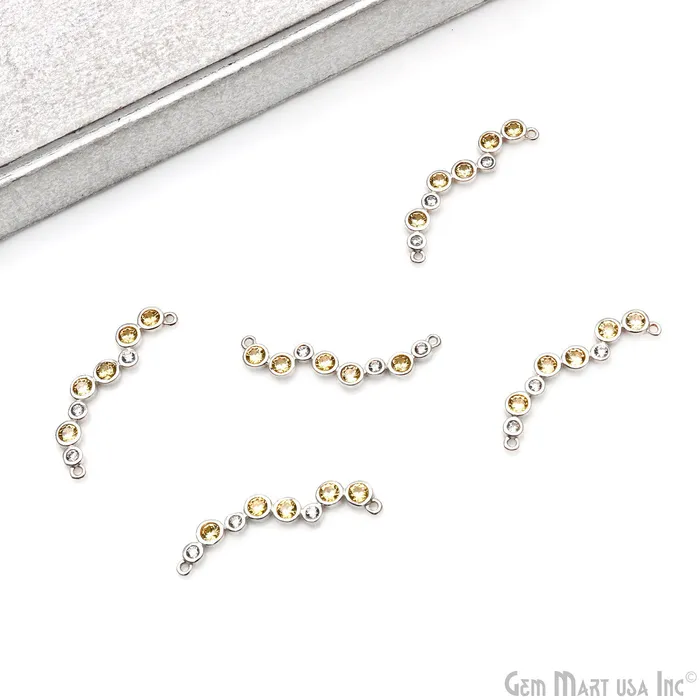 Zircon Gold Bezel Bar Necklace Bar Pendant 32x4mm Double Bail Necklace GemMartUSA Necklaces Zircon Gold Bezel Bar Necklace Bar Pendant 32x4mm Double Bail Necklace GemMartUSA Necklaces