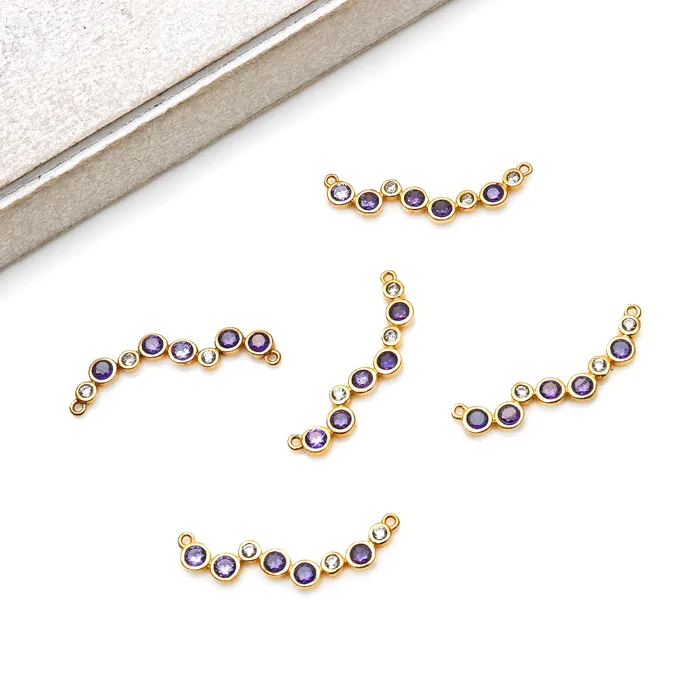 Zircon Gold Bezel Bar Necklace Bar Pendant 32x4mm Double Bail Necklace GemMartUSA Necklaces Zircon Gold Bezel Bar Necklace Bar Pendant 32x4mm Double Bail Necklace GemMartUSA Necklaces