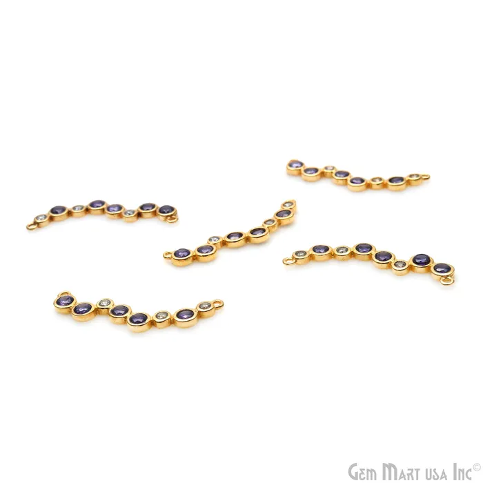 Zircon Gold Bezel Bar Necklace Bar Pendant 32x4mm Double Bail Necklace GemMartUSA Necklaces Zircon Gold Bezel Bar Necklace Bar Pendant 32x4mm Double Bail Necklace GemMartUSA Necklaces