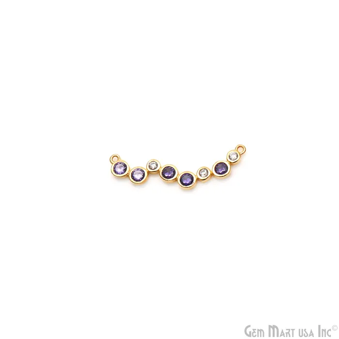 Zircon Gold Bezel Bar Necklace Bar Pendant 32x4mm Double Bail Necklace GemMartUSA Necklaces Zircon Gold Bezel Bar Necklace Bar Pendant 32x4mm Double Bail Necklace GemMartUSA Necklaces
