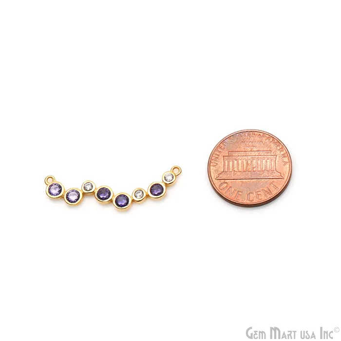 Zircon Gold Bezel Bar Necklace Bar Pendant 32x4mm Double Bail Necklace GemMartUSA Necklaces Zircon Gold Bezel Bar Necklace Bar Pendant 32x4mm Double Bail Necklace GemMartUSA Necklaces