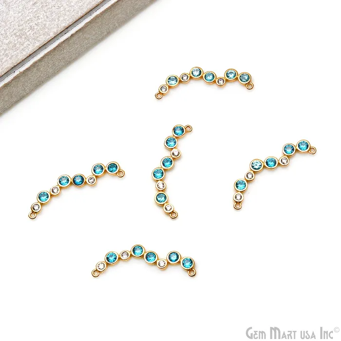 Zircon Gold Bezel Bar Necklace Bar Pendant 32x4mm Double Bail Necklace GemMartUSA Necklaces Zircon Gold Bezel Bar Necklace Bar Pendant 32x4mm Double Bail Necklace GemMartUSA Necklaces
